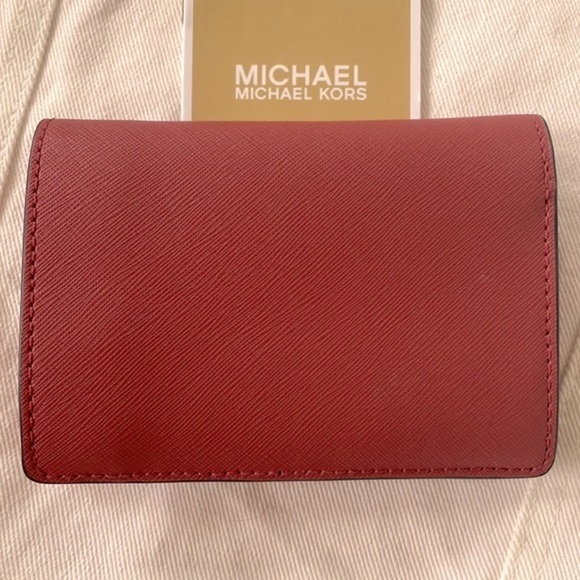 Brand New Michael Kors Genuine Leather Medium Slim Wallet Terracotta - Picture 4 of 15